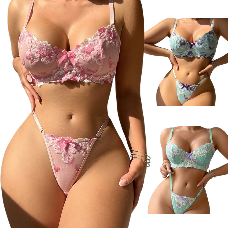 Good Floral & Wedding Decor Supply - Ensemble de lingerie sexy brodée de
