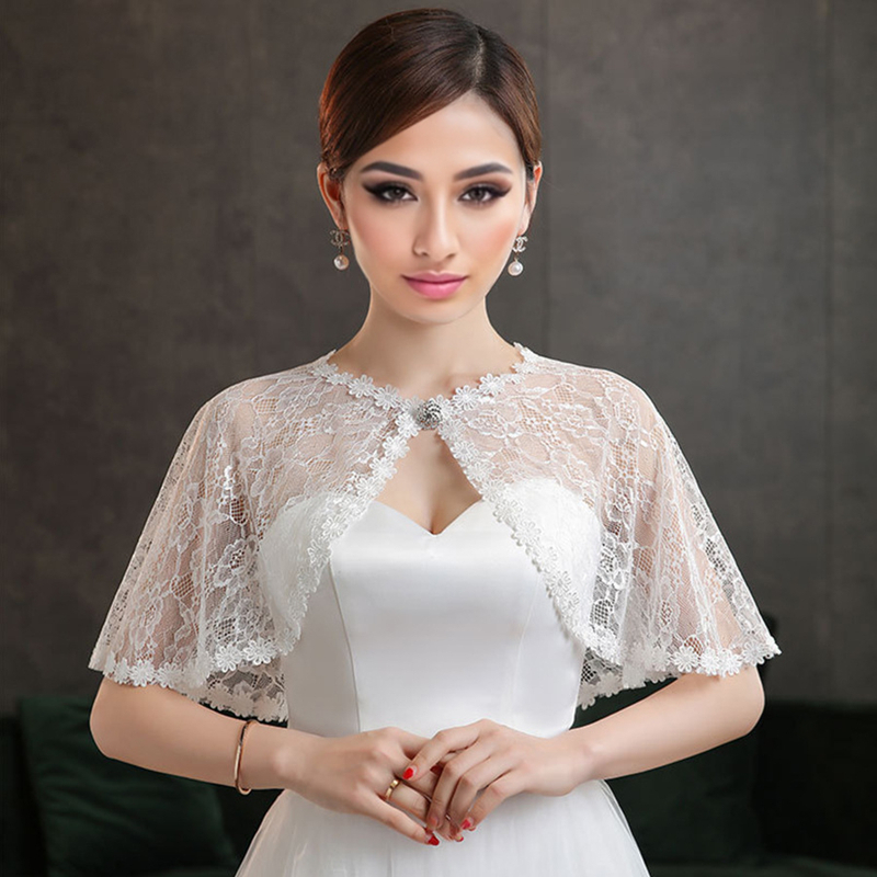 Wedding Dress Supply - Mariage mariée dentelle florale épaule Wrap