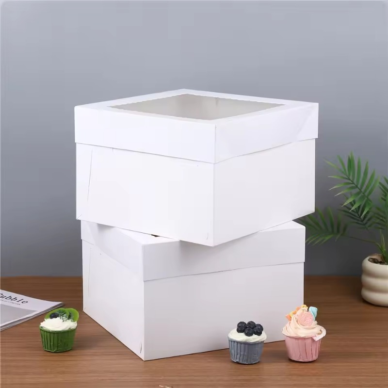 Wedding Cake Supply - Boîtes à gâteaux jetables blanches avec