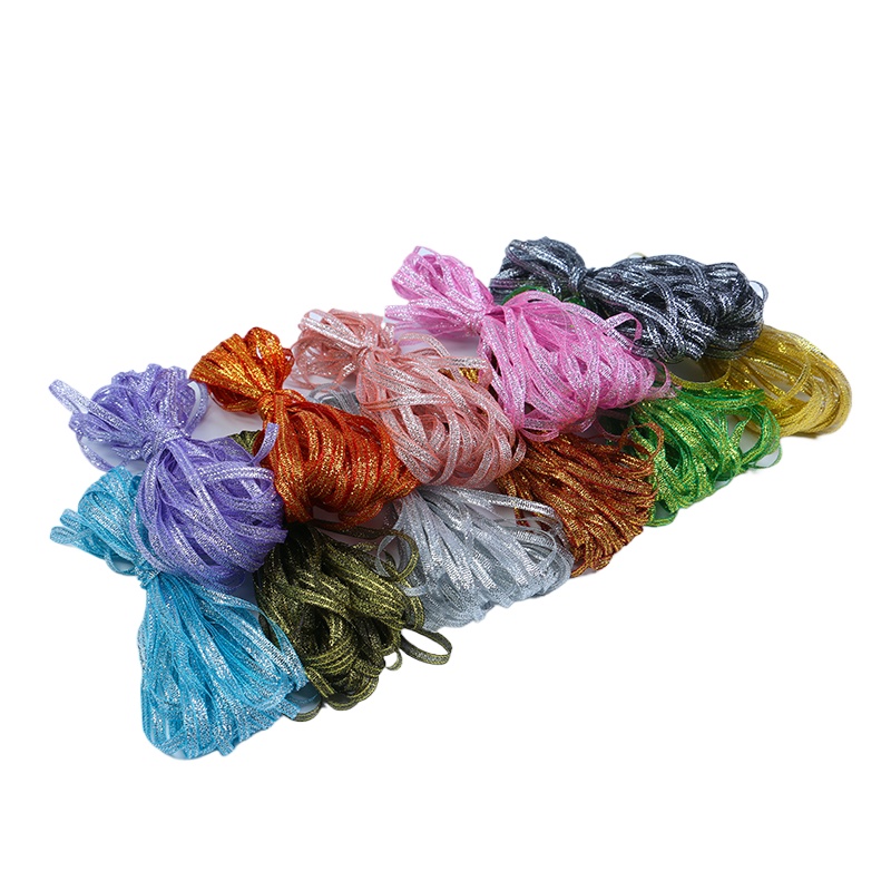 Wedding Cake Supply - Ruban à paillettes colorées 3mm (10