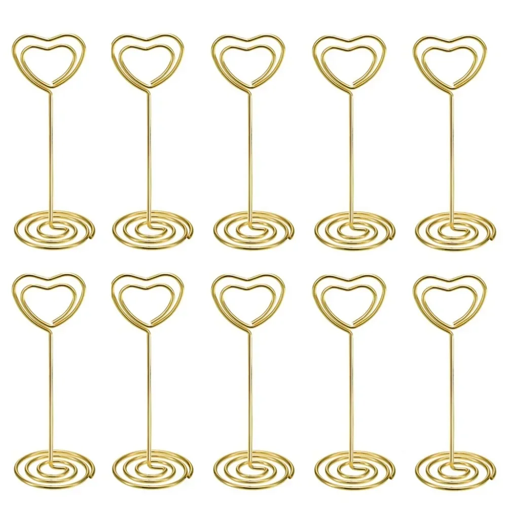 Table Number Gold - 10 pièces en forme de coeur