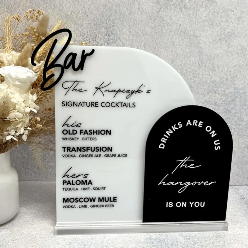 Menu de Bar personnalisé avec  - Table Number Gold avis et prix