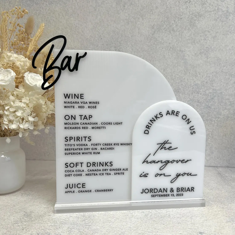 Menu de Bar personnalisé avec  - Table Number Gold avis et prix
