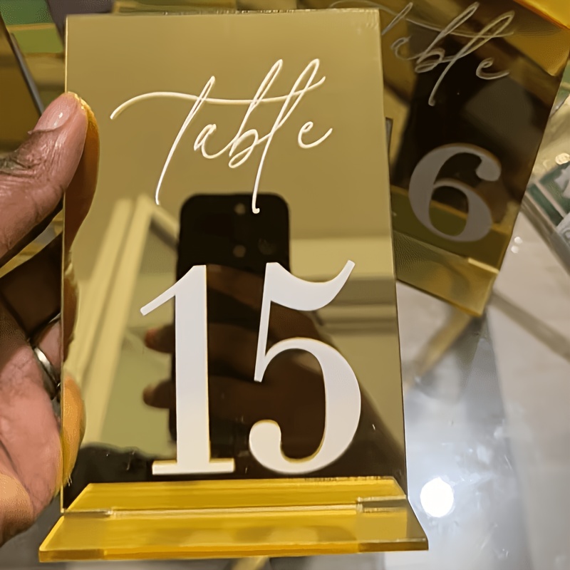 Numéros de table en acrylique  - Table Number Gold avis et prix