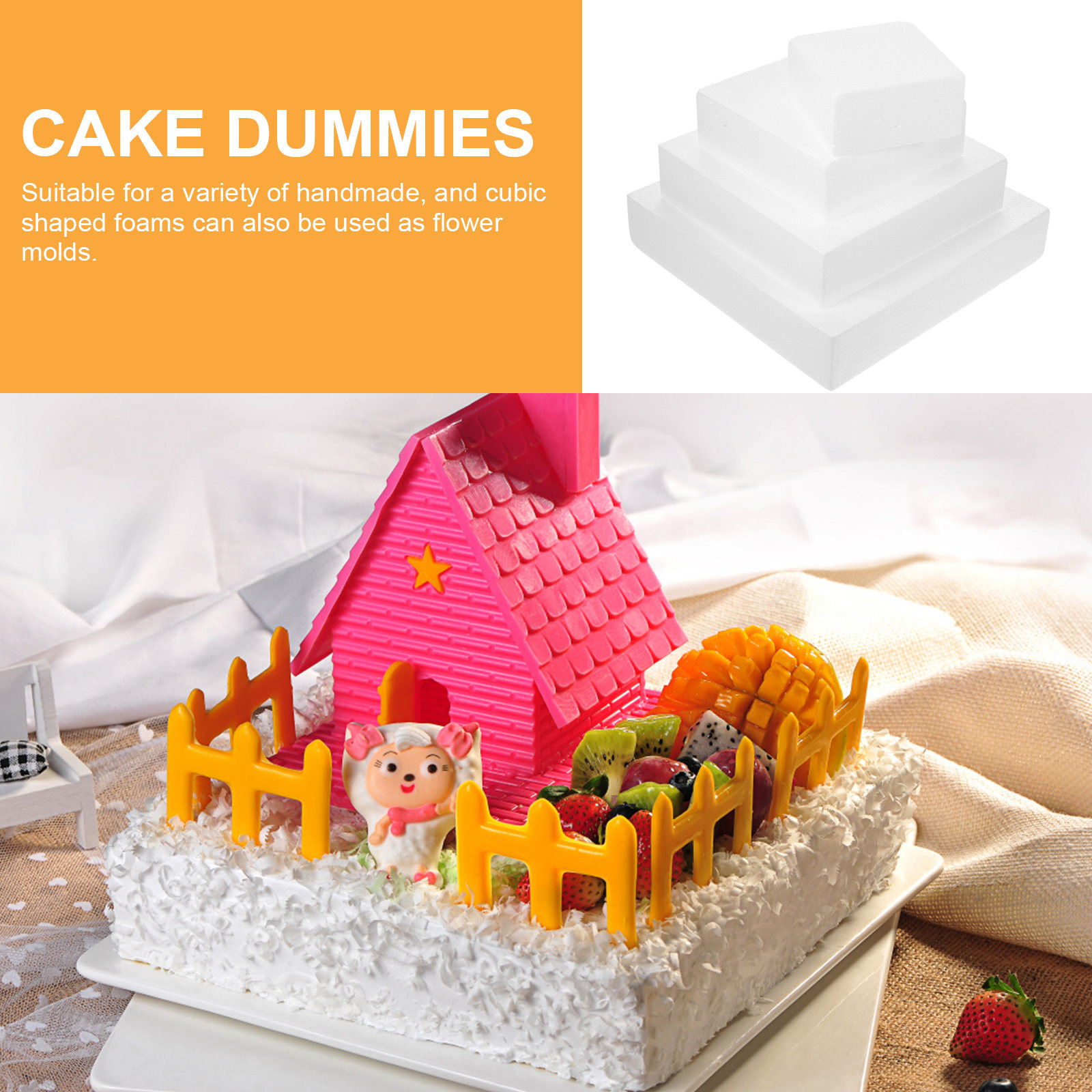 Lot de 4 maquettes de gâteau e - Wedding Cake Supply avis et prix