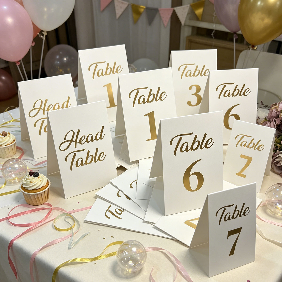 1 ensemble de cartes numérotée - Table Number Gold avis et prix