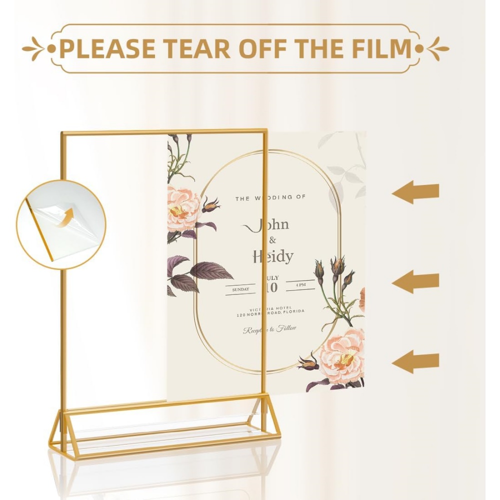 Lot de 6 supports de présentat - Table Number Gold avis et prix